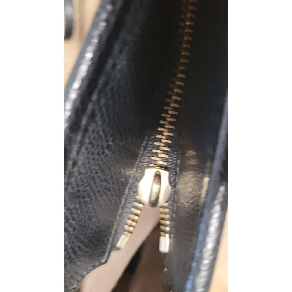 Coach Black Leather Tote Bag Shoulder Bag Gold Logo Large Classic